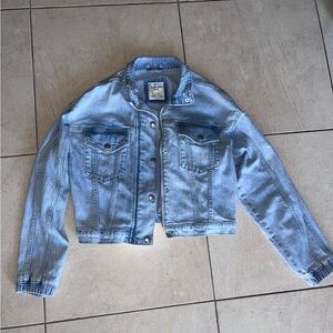 Abercrombie and Fitch Light Blue Baggy Denim Jacket Size M